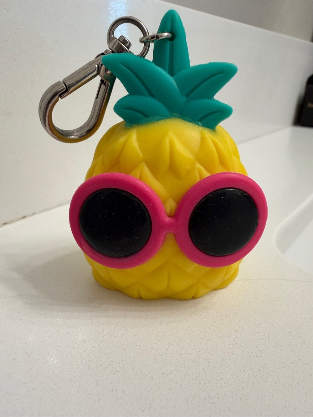 Bath & Body Works Pineapple Glasses PocketBac Holder Keychain
